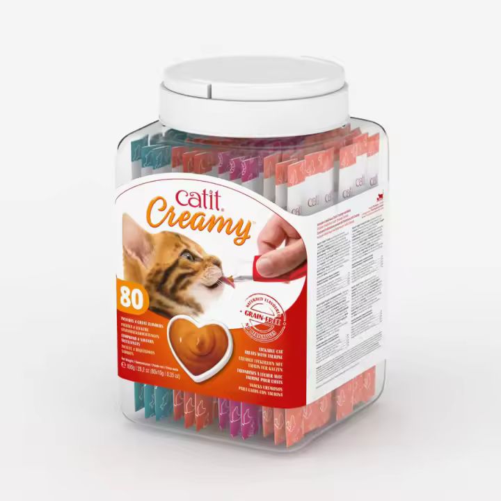 Catit Snacks cremosos para gatos Catit Creamy – 80 Tubos - 1