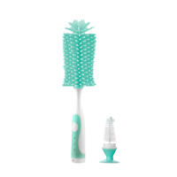 Cepillo De Botella De Silicona 2 En 1 Limpia Botellas Y Tetinas Para Alimentos Set De Limpieza Para Botellas De Cuello Estrecho - details 9