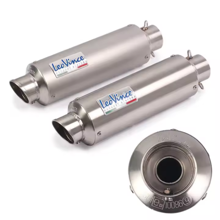 Escape De Moto Universal LeoVince E-Mark Silencioso Compatible Con Honda Yamaha R1 R3 R6 CBR300 Pieza Individual No Incluye Instalación - 1