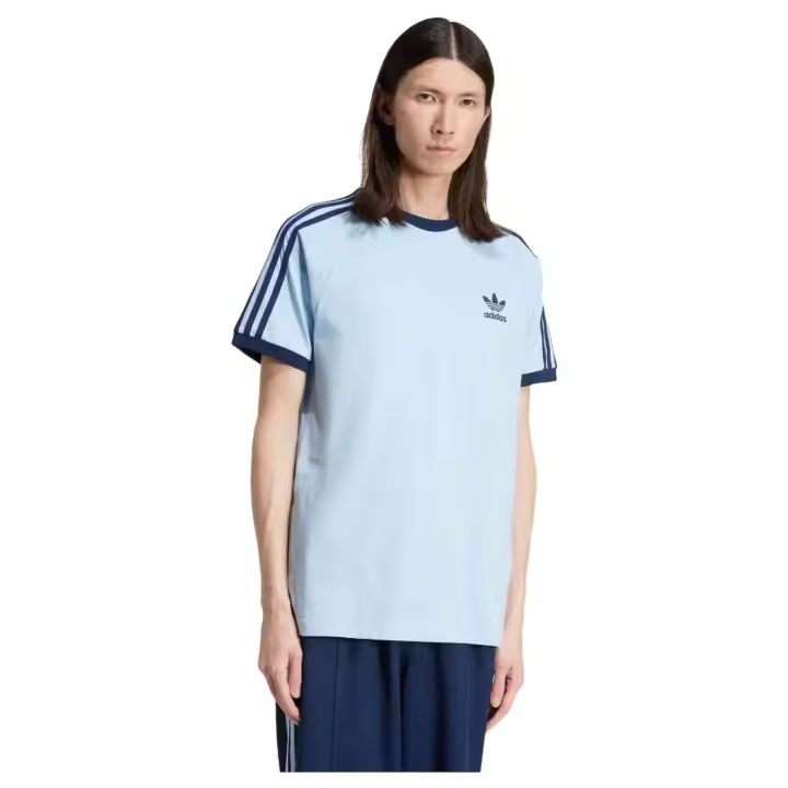 Camiseta de Manga Corta Adidas Originals 3-Stripes para hombre en color azul - 1
