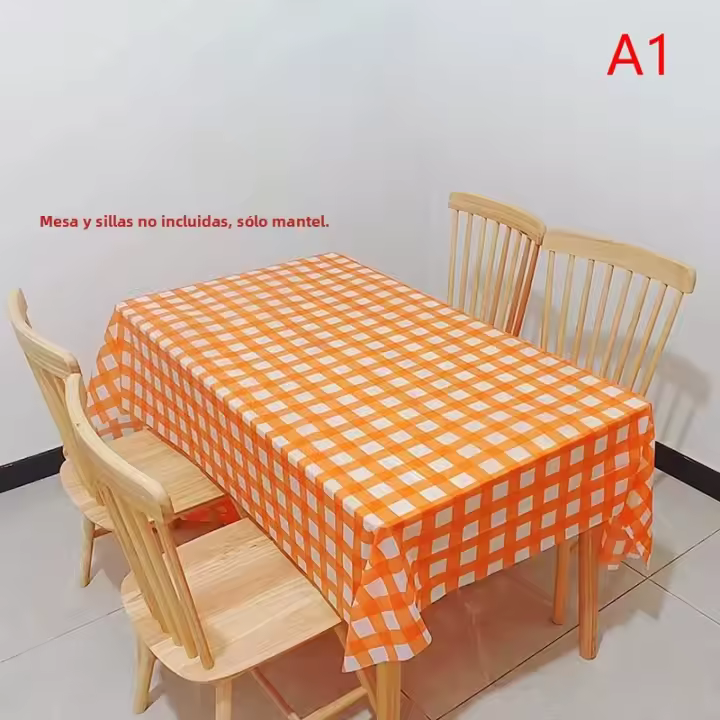 Mantel Desechable a Cuadros Rojo Y Negro Para Bodas Cumpleaños Y Fiestas Interior Y Exterior Picnic Resistente Al Agua De Plástico - 1