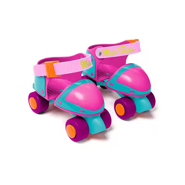 Mis Primeros Patines 4 Ruedas Rosa con Protecciones. - 1