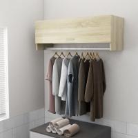 vidaXL Armario de madera contrachapada 100x32,5x35 cm en color Blanco brillante/Marrón roble/Madera antigua y más | almacenamiento funcional diseño moderno para baño dormitorio sala - details 4