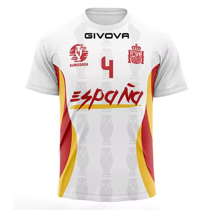 Givova - Camiseta Aficionado Eurocopa Campeones 2024 España | Manga Corta - 1