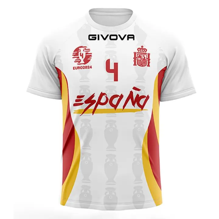 Givova - Camiseta Aficionado Eurocopa Campeones 2024 España | Manga Corta - 1