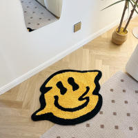 Alfombra Trippy Sonriente LAKEA 100% Hecha a Mano Absorbente Y Antideslizante Para Dormitorio Cocina Baño Y Toilette - details 6
