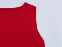 ZBZA Vestido Largo De Mujer Patchwork Tejido Suave Cuello Redondo Sin Mangas A-Line Caída Media Pierna Primavera Verano Moda Casual - details 4