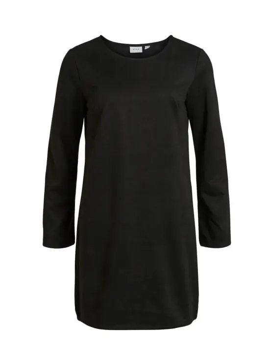 Vestido Vila Sudas midi negro manga larga para mujer - 1