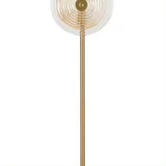 Lámpara de Pie MF215, Metal, Oro, 30x30x170 cm - 1