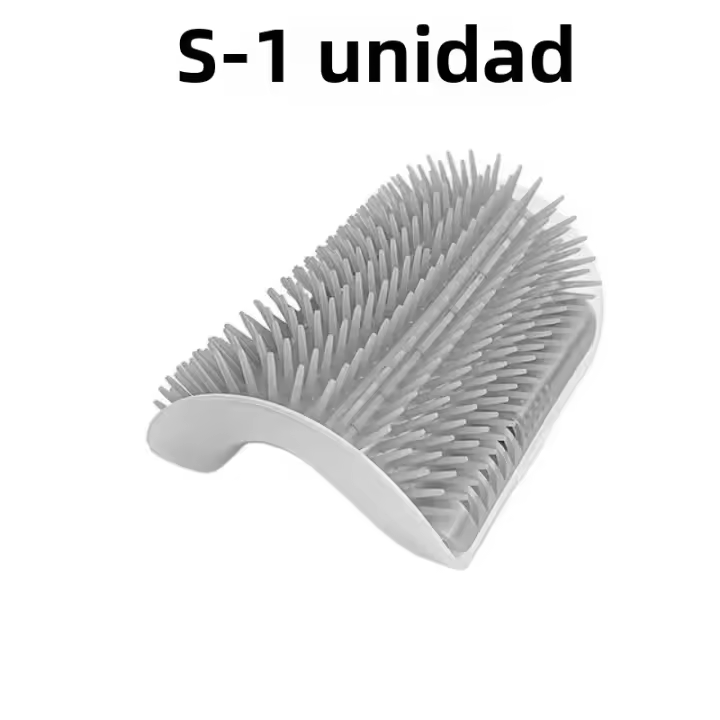 1/2PCS Masajeador De Gato Para Rascado Y Aseo En La Pared Herramienta De Peluquería Para Mascotas Material PP+PE Tamaño Pequeño Y Grande Color Gris - 1