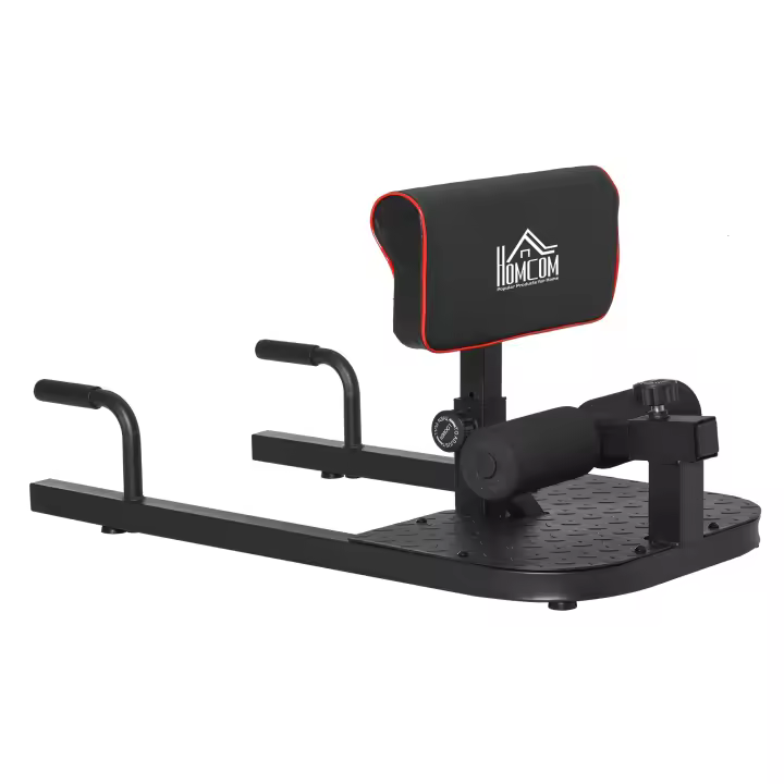 HOMCOM 3-en-1 Profundo Sissy Squat Máquina Equipo de Sentadilla para Ejercicios Abdominales Tablero Supino Multifuncional Ayuda en Cuclillas Equipo - 1