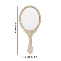 Espejo De Maquillaje Portátil Vintage 1Pcs Oval round Noble Restauración Moda Antigua Herramienta De Belleza Para Viajes - details 8