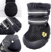 Zapatos para Perros protectores de Patas, 4 unidades, transables para Perros with Suela antideslizante, cierre de Velcro reflectante ajustable, BOTAS para Perros medianos y grandes (Negro, XL) - details 4