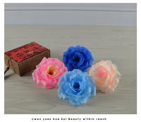 Rosa Artificial De Seda Amarilla/Oro Y Plateada 8cm Para Decoración De Boda Fiesta Doméstica Banquete DIY Flores Decorativas - details 18