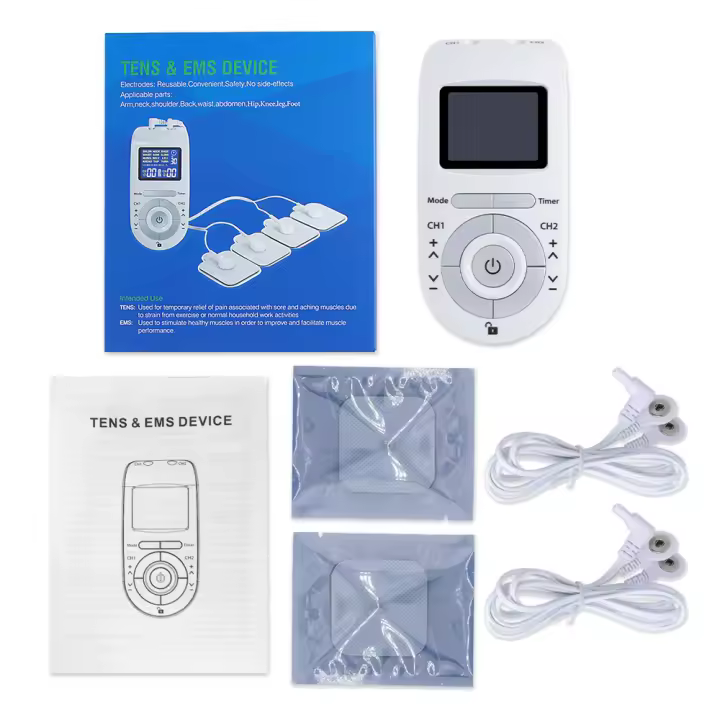 Estimulador Muscular Tens Con 12 Modos Masajeador Eléctrico EMS Acupuntura Terapia Digital Para Adelgazamiento Máquina De Electroestimulación - 1