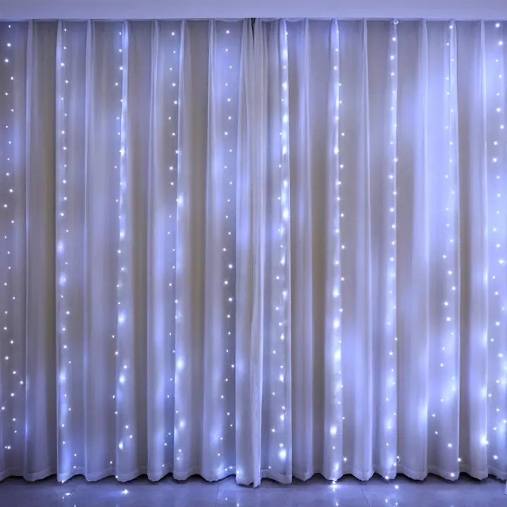 Guirnalda De Luces LED Para Ventana 6x3M/3x3m Con Control Remoto Y Alimentación USB Decoración Navideña Para Casa - 1