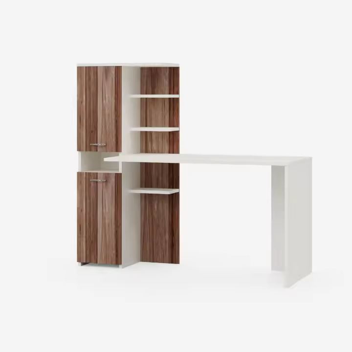 Aglomerado de Melamina, Nogal, 150x60x135 cm - 1