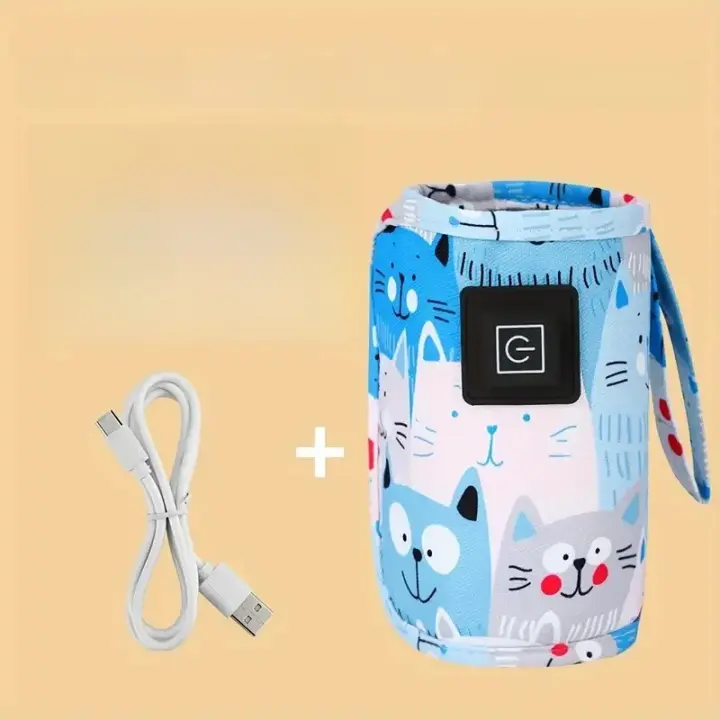 Calentador De Botella USB Para Viajes Y Carritos De Bebé Bolsa Aislada Para Lácteos Calentador Portátil Para Alimentación De Bebé Navidad Halloween - 1
