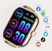 Reloj inteligente unisex con función de teléfono, asistente de voz, alerta de mensajes, reloj de fitness, monitor de sueño de pulso, reloj deportivo - details 3