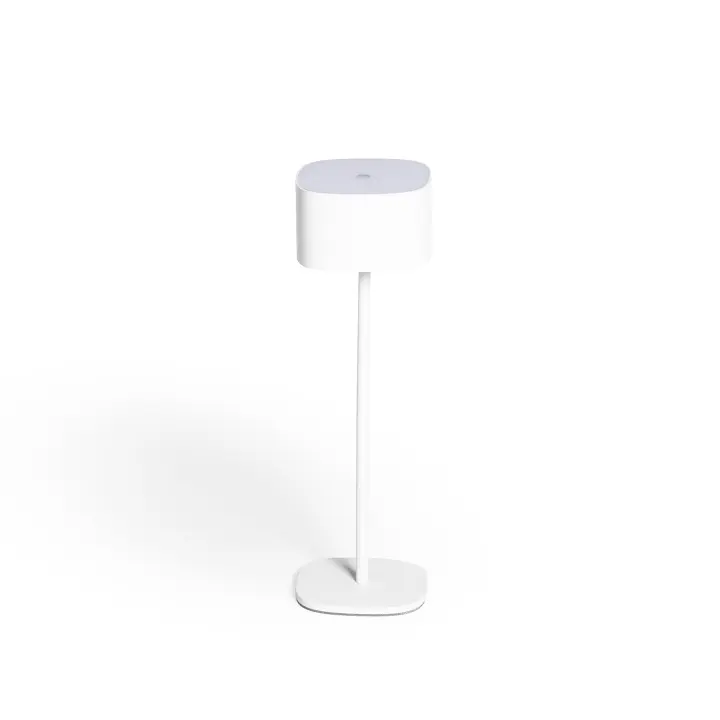 Ledkia Lámpara de Mesa LED Portátil Exterior con Batería USB Recargable Mounka Square Blanco - 1
