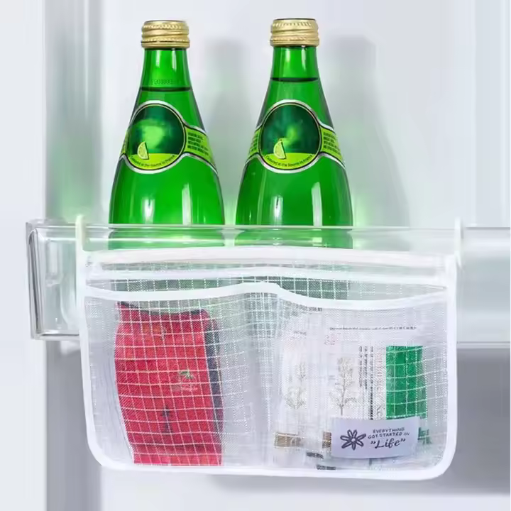Organizador De Puerta De Nevera 1pc Bolsa De Malla Colgante Para Almacenamiento De La Cocina Material De Poliéster - 1