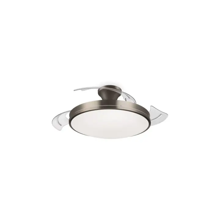 Plafón Ventilador LED de techo silencioso ATLAS de Philips, Níquel motor DC 28W+35W uso interior 4500lm IP20 | LeonLeds - 1