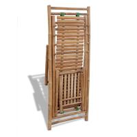 vidaXL Tumbona de exterior con reposapiés bambú Sillas de Exterior Ideal para jardín, playa, piscina, terraza Tumbona Piscina Tumbonas Playa Tumbonas Jardín Exterior - details 4