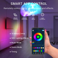 Lámpara De Ambiente 3D Nube Grande Iluminación Inteligente Con Control Remoto APP ThunderCloud Para Decoración De Habitaciones Esports Y DIY - details 3