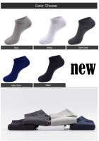 Calcetines De Algodón HSS Para Hombre 5 Pares/lote Calcetines Veraniegos Finos Y Transpirables Sin Mostrar Para Estudiantes Tallas 38-44 Color Negro - details 15