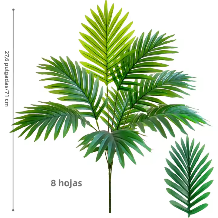 Gran Árbol De Palma Artificial 52-125cm Planta Falsa Verde De Plástico Para Decoración De Jardín Y Hogar Ramas De Palma Tropicales - 1