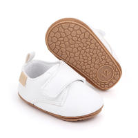Zapatillas De Cuero Para Bebé Recién Nacido Niño Y Niña Antideslizantes Primera Caminata Infantil Moccasins Con Suela De Goma Clásica Para Andar - details 5