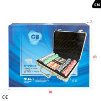CB Games - Maletín de póker Ø4x0,3 cm, Juego set infantil con 201 fichas, 2 barajas de cartas, 5 dados y 1 ficha dealer, Para niños +3 años, Regalo infantil, Juegos para toda la familia - details 6