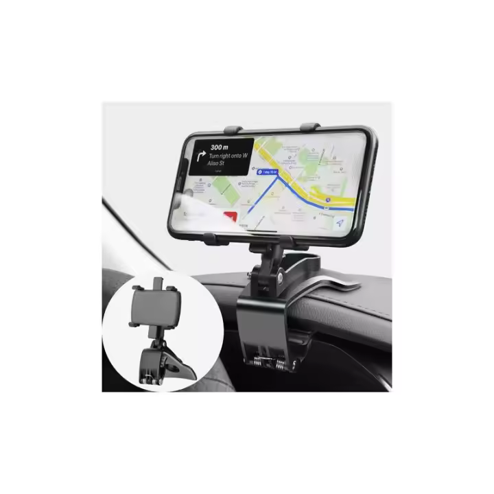 Soporte para teléfono de coche con rotación de 360 Grados para salpicadero, soporte para teléfono móvil, soporte para teléfono de coche para GPS - 1