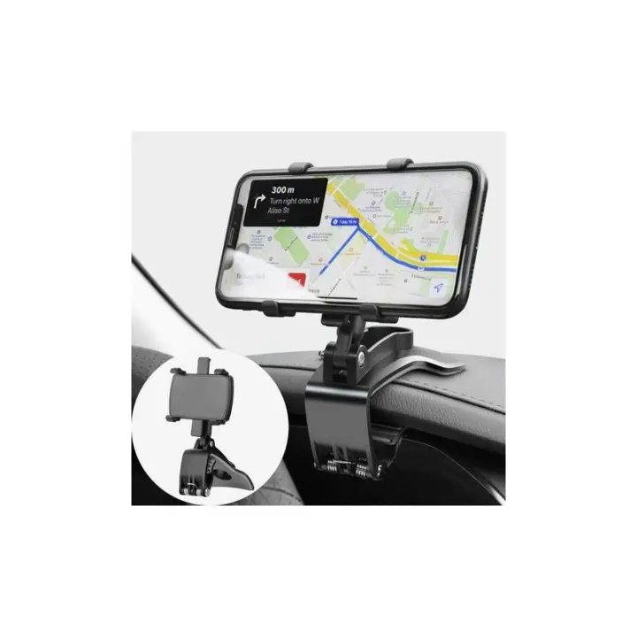 Soporte para teléfono de coche con rotación de 360 Grados para salpicadero, soporte para teléfono móvil, soporte para teléfono de coche para GPS - 1