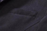 Otoño e Invierno nueva moda abrigo de lana de un solo pecho para hombres corto casual color sólido versátil abrigo delgado para hombres - details 8