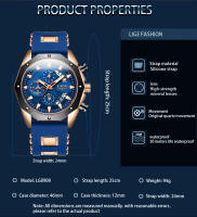 Reloj De Pulsera De Cuarzo LIGE Para Hombre De Lujo Deportivo Y Militar Resistente Al Agua Con Bandas De Silicona Y Manos Luminosas - details 3