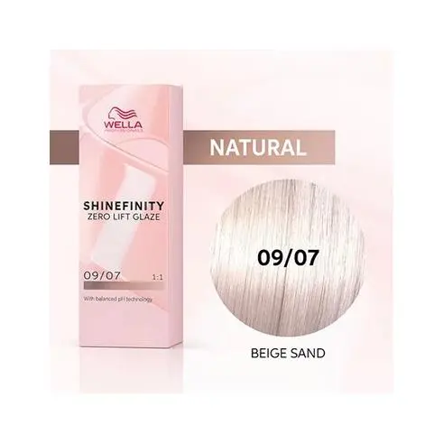 Coloracion Semipermanente Shinefinity Zero Lifth Glaze 09/07 Natural Beige Sand 60 ml. Wella - 1
