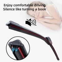 LimpiaFrenos Puntas De LimpiaFrenos Universal Para Coche Limpieza De Ventosa Frontal Doble Línea De Goma Suave Sin Marco - details 1