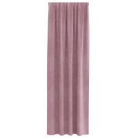 Cortinas Blackout de vidaXL con cinta superior 2 pcs de terciopelo rosa oscuro - details 2