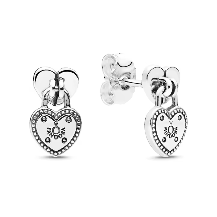 Pandora 296575 Pendientes de  Pendientes colgantes Love Lock Heart de plata - 1
