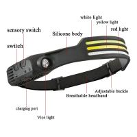 Lámpara De Cabeza LED COB Con Sensor Y Batería Integrada Lámpara De Mano Recargable USB Con 10 Modos De Iluminación Resistente Al Agua Para Emergencias - details 4