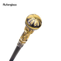 Bastón De Moda De 93cm Con Mango Redondo De Lujo Dorado Y Negro Para Fiesta Cabeza Elegante De Crosier Punta De Goma Para Senderismo - details 4
