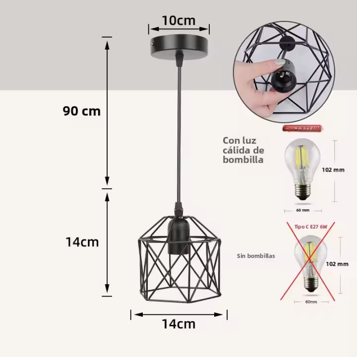 Lámpara Colgante De LED Para Decoración De Habitaciones Estilo Nórdico Vintage Iluminación Para Cocina Comedor Sala De Estar Adecuada Para Navidad - 1