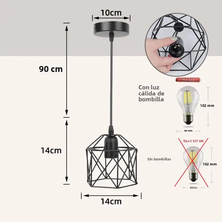 Lámpara Colgante De LED Para Decoración De Habitaciones Estilo Nórdico Vintage Iluminación Para Cocina Comedor Sala De Estar Adecuada Para Navidad - 1