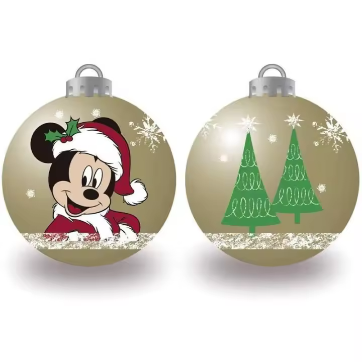 Gerimport Pack 10 Bolas Doradas Disney Mickey Mouse 6 Cm - Adornos Navideños - 1