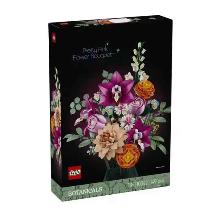 LEGO BOTANICALS RAMO DE FLORES FANTASIA EN ROSA SET 10342 - 1