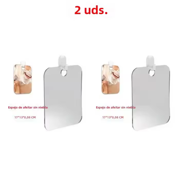 Espejo De Ducha De Acrílico Anti Niebla Para Hombres Espejo De Aseo Para Viajes Sin Niebla Espejo De Baño 13*17cm Accesorios - 1