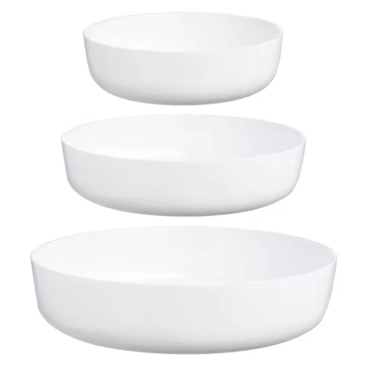 Luminarc Set 3 Fuentes Vidrio Opal 26, 22 y 18 Cm - Ecológico y Resistente - 1