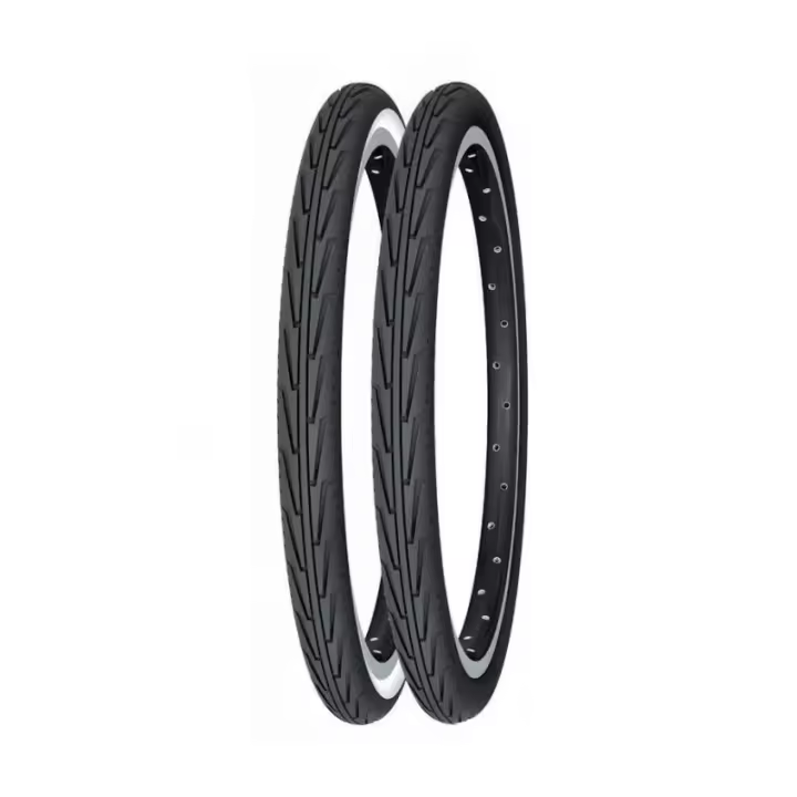 MICHELIN - Cubierta para bicicleta urbana Diabolo City 550x37A blanca/negra con excelente tracción en todas las superficies, durabilidad superior y rodaje suave para desplazamientos diarios - 1