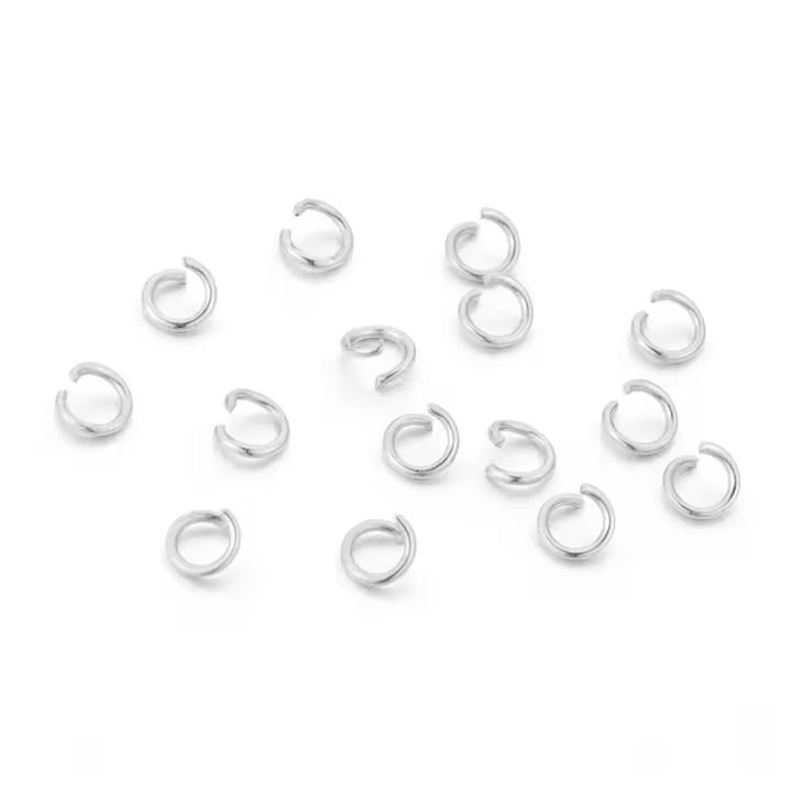 100pcs Anillos De Salto De Acero Inoxidable Galvanizado En Oro Para Fabricación De Joyas Collares DIY Accesorios De Manualidades - 1
